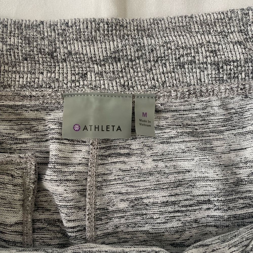 Athleta Downplay Drawstring Zip Pocket Heather Gr… - image 5